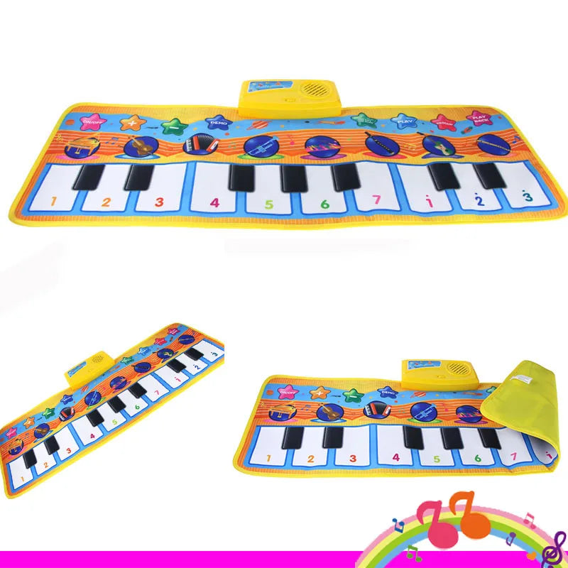 Piano Mat for Kids Children Fitness Keyboard Play Music Carpet Toddlers Music Instrument Toys Educational Toys Gift for Girl Boy