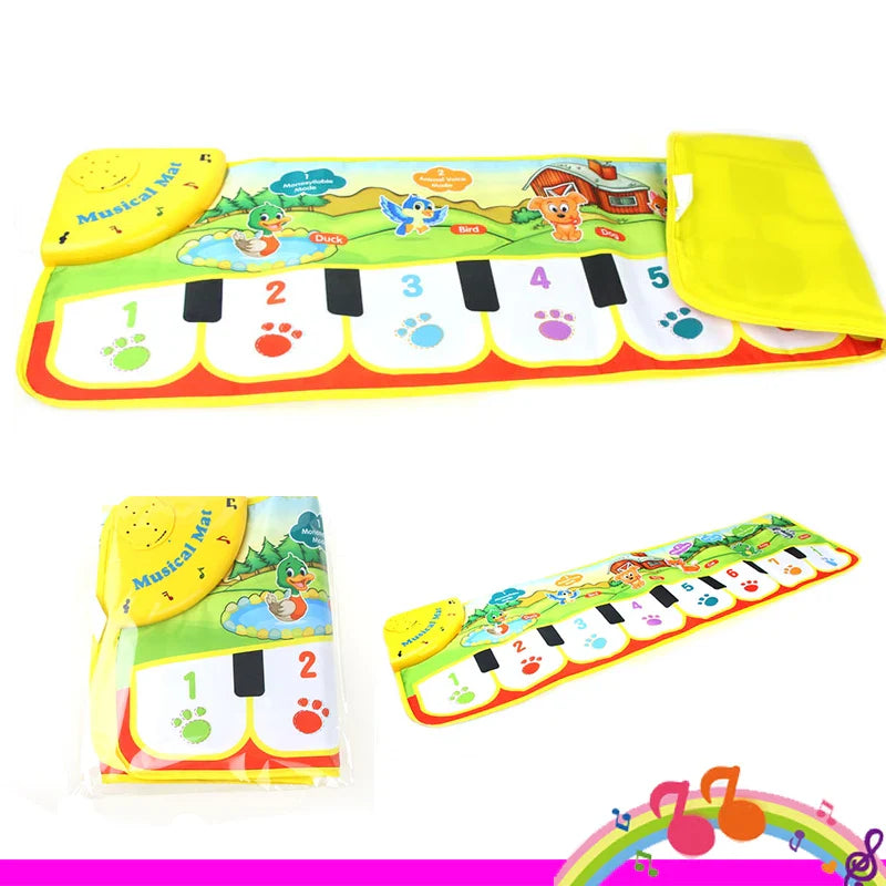 Piano Mat for Kids Children Fitness Keyboard Play Music Carpet Toddlers Music Instrument Toys Educational Toys Gift for Girl Boy