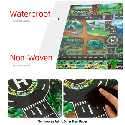 100x130 Kids Playmat Farm Road Portable Map Baby Educational Rugs Toddler Dinosaur Waterproof Play Mat Crawling Non-Toxic Carpet