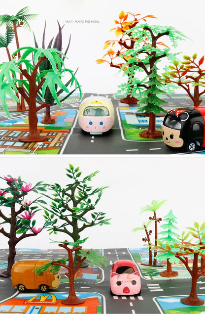 100x130 Kids Playmat Farm Road Portable Map Baby Educational Rugs Toddler Dinosaur Waterproof Play Mat Crawling Non-Toxic Carpet