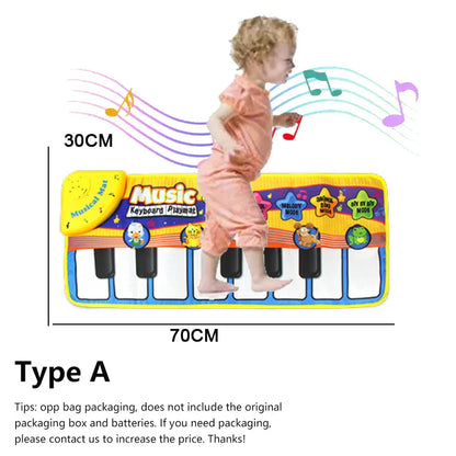 Piano Mat for Kids Children Fitness Keyboard Play Music Carpet Toddlers Music Instrument Toys Educational Toys Gift for Girl Boy