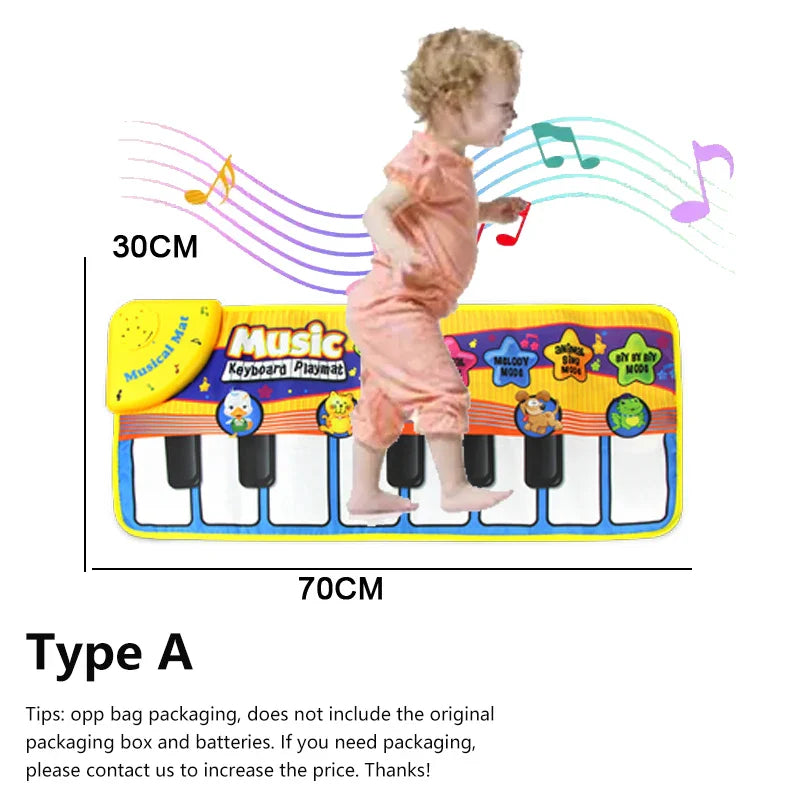 Piano Mat for Kids Children Fitness Keyboard Play Music Carpet Toddlers Music Instrument Toys Educational Toys Gift for Girl Boy