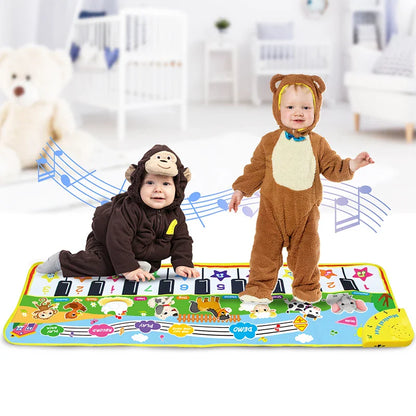Piano Mat for Kids Children Fitness Keyboard Play Music Carpet Toddlers Music Instrument Toys Educational Toys Gift for Girl Boy
